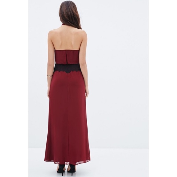 Forever 21 Lace Trimmed Halter Maxi Dress - Picture 6 of 10